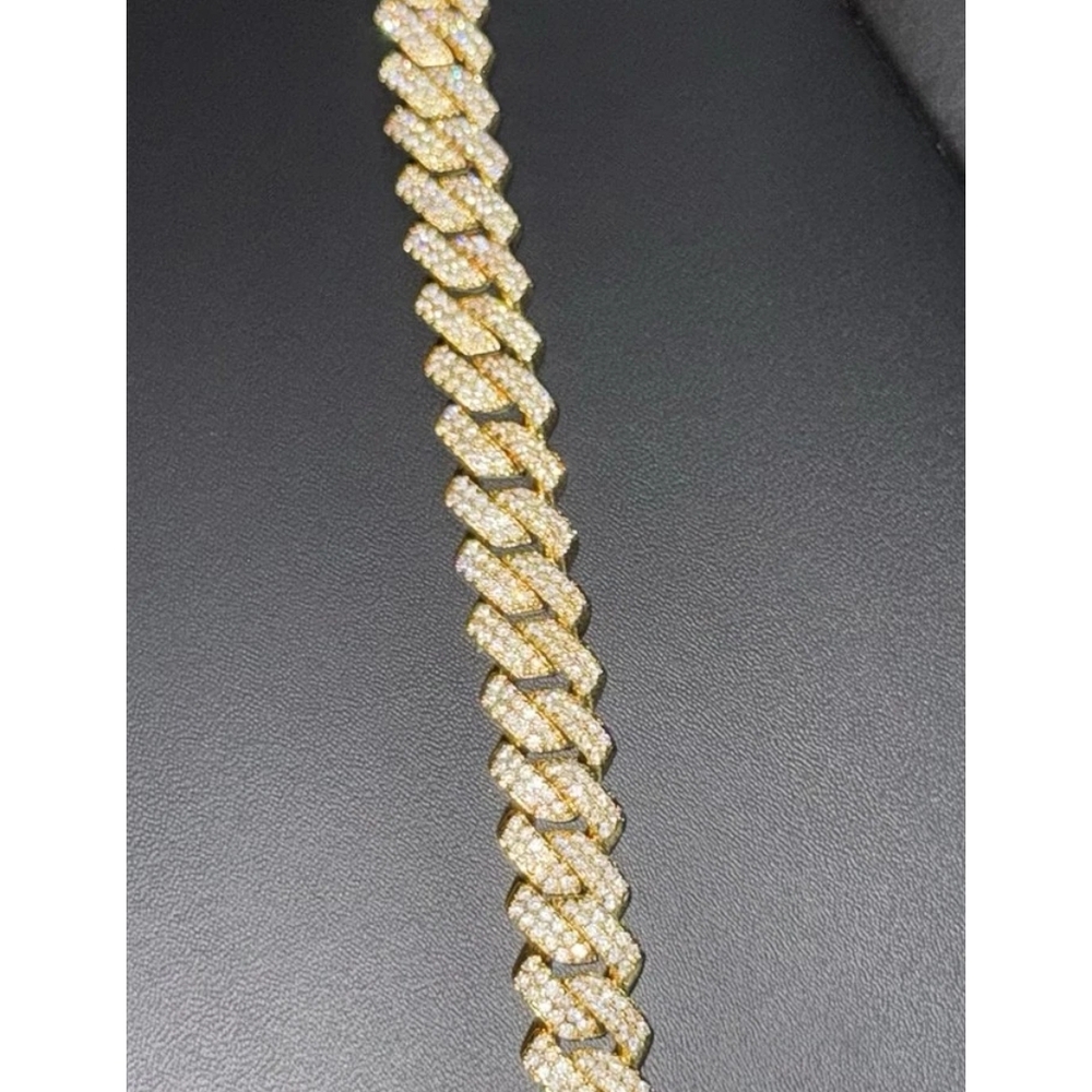 Gold Moissanite Bracelet 7" total Length - Picture 4 of 6
